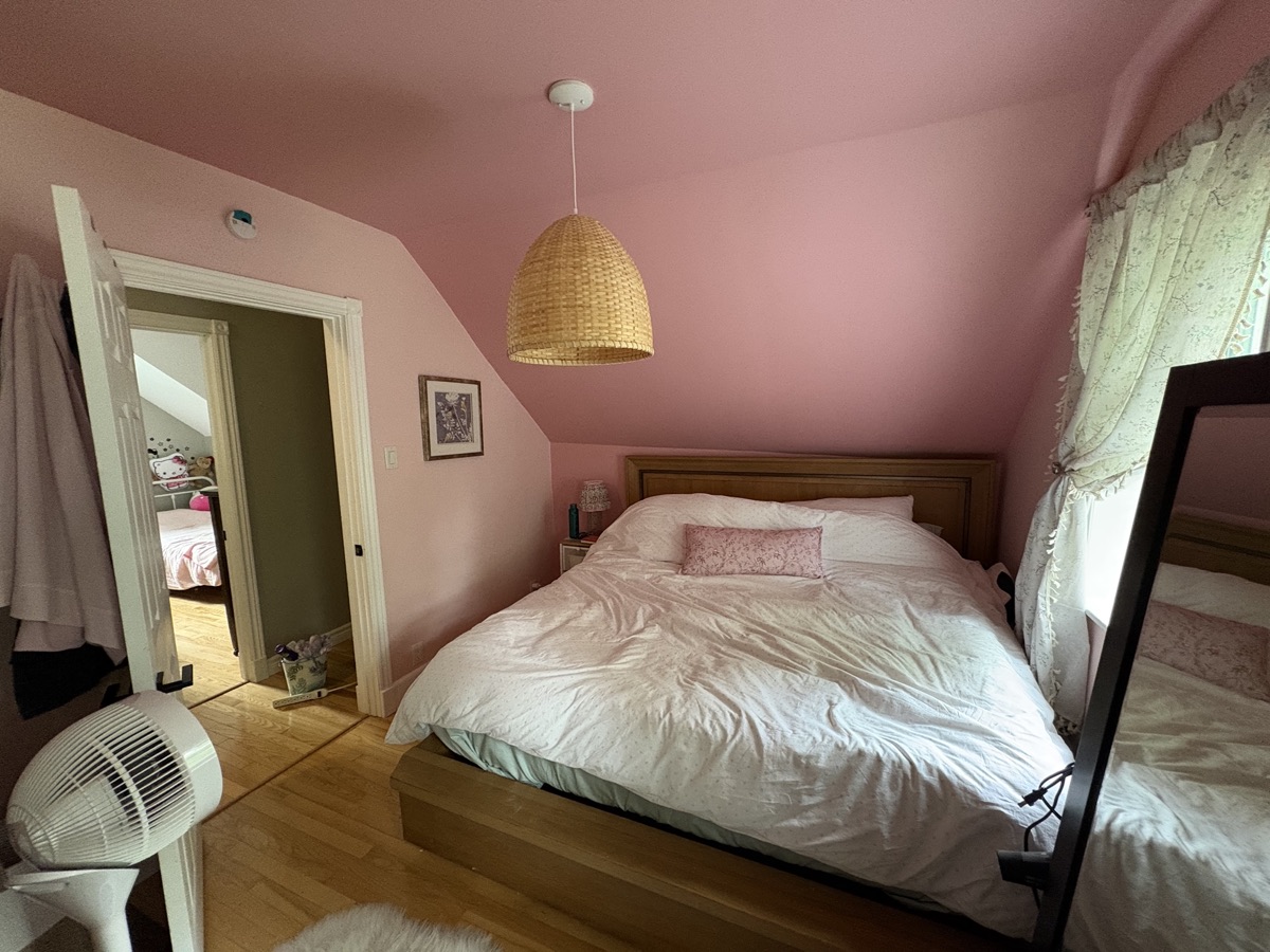 Freshly painted bedroom